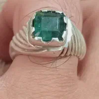 انگشتر دست ساز زمرد اصل پنجشیر شفاف