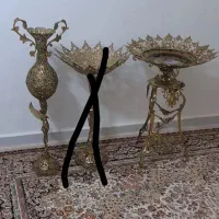 میز و گلدان برنز شیک
