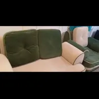 مبل نیم ست سبز و کرم 5 نفره .