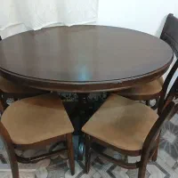 میز نهار خوری تمام چوب راش