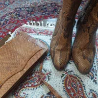 فروش  چکمه و کیف ست پوست مار اصل دست دوز|کیف، کفش، کمربند|تهران, سبلان (لشگر)|دیوار