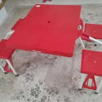 میز و صندلی کمپ تاشو چهار نفره کاملا نو