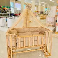تخت کنارمادر چوبی سایز بزرگ مدل چراغ دار|تخت و صندلی بچه|تهران, عبدل‌آباد|دیوار