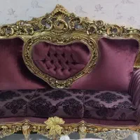 مبل ۹ نفره تمام استیل بابهترین متریال پارچه ترک