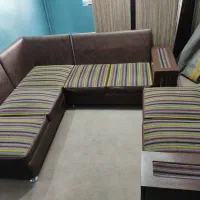 مبلمان 7 نفره با دو میز کنار مبل