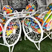 میز صندلی باغی/طرح فرفورژه/آتشدان|صندلی و نیمکت|طالقان, |دیوار