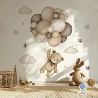 برچسب دیواری اتاق کودک تدی کوچولو تکی کد 1640