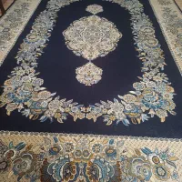 دو تخته فرش ۱۲ متری سورمه ایی کیمیائی کاشان