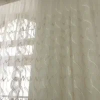 پرده تور سرمه دوزی