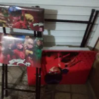 میز وصندلی تحریر کودک پایه فلزی تاشو