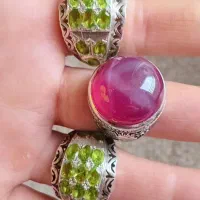 انگشتر یاقوت استار زبرجد اوپال