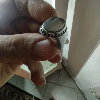 انگشتر نقره با سنگ شجر