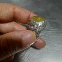 انگشتر نقره عقیق زرد