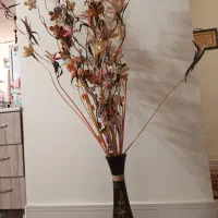 گلدان چوبی همراه با گل کاغذی|گل مصنوعی|شیراز, فرگاز|دیوار