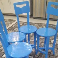 چهار عدد صندلی آشپزخانه چوبی