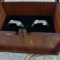 جفت حلقه ست نگین دار۶گرم۹۰۰