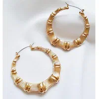 گوشواره تمام حلقه‌ای مدل طلایی جذاب|بدلیجات|ارومیه, |دیوار