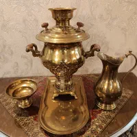 سماور برنجی . آینه وشمعدان|سماور، چای‌ساز، قهوه‌ساز|تهران, دردشت|دیوار