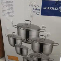 سرویس قابلمه استیل  دوازده پارچه  کرکماز