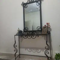 تخت فرفوژه به‌همرا‌ه پا تختی و آینه ومیز آرایش|تخت و سرویس خواب|تهران, اختیاریه|دیوار