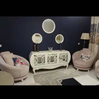 مبلمان 7 نفره با میزنهارخوری گرد 6 نفره