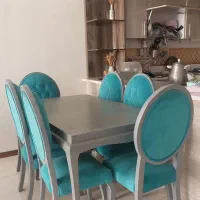 مبلمان نیم استیل میز نهار خوری