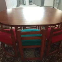 میز ناهارخوری جمع‌شونده با ۶ صندلی قیمت مناسب|میز و صندلی غذاخوری|رباط‌کریم, رباط‌کریم|دیوار