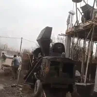 بتن ریزی با دستگاه خلاطه