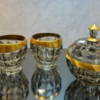 استکان لب طلایی مدل شامپاینی