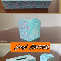 جا دستمال و سطل جاقلمی چوبی|صنایع دستی و سایر لوازم تزئینی|تهران, آشتیانی|دیوار