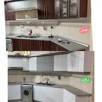 نصب حرفه ای برچسب کابینت (الکور)خودچسب شیشه مات کن|خدمات پیشه و مهارت|اصفهان, شاهزید|دیوار