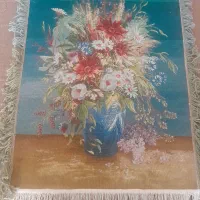 تابلو فرش با چله ابریشم