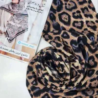 مینی اسکارف کرپ طرحدار تک رنگ