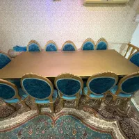 میز ناهارخوری ۱۲ نفره همراه مبل صندلی ۷ نفره و میز