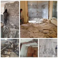 تخریب و کنده کاری،استا بنا،پلاستر،سیمان سفید،نرمه