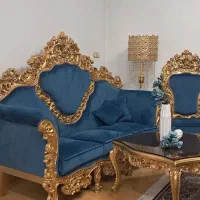 مبل استیل ۹نفره همراه ۳عدد میز جلو مبلی