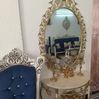 آیینه کنسول برنج|بوفه، ویترین، کنسول|بروجرد, |دیوار