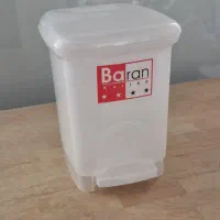 سطل پدالی باران مدل چهار گوش شفاف (الوان)