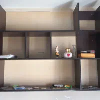 دو عدد کتاب خانه چوب ام دی اف دیواری و زمینی