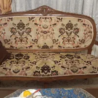 مبل استیل ۹ نفره چوب گردو با میز|مبلمان خانگی و میز عسلی|تهران, نیروی دریایی|دیوار