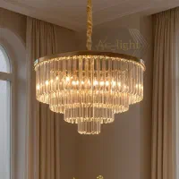 لوستر الماس‌.کریستالی مدل آنا دایره،مربع.AC light|لوستر و چراغ آویز|تهران, پارک شهر|دیوار