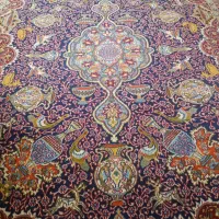 فرش ۱۲ متری  کارکرد  نسل به نسل رسیده قدیمی|فرش|میانه, |دیوار