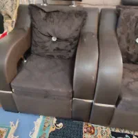 مبل چرم ۷نفره با ۱میز و۴عسلی|مبلمان خانگی و میز عسلی|دزفول, |دیوار