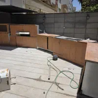 کابینت فلزی کارکرده ، درب ام دی اف
