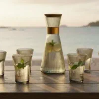 شیشه پیریکس و بامبو عمده و تک|ظروف سرو و پذیرایی|بندر گناوه, |دیوار