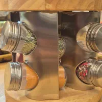 ست جا ادویه 8 عددی چوب استیل لیمون