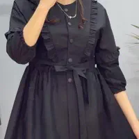مانتو عروسکی مشکی مازراتی