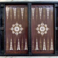 تخته نرد چرمی ساده وجامهره دار بامهره تاس فقط عمده