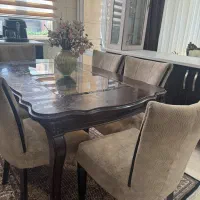 میز صبحانه و نهار خوری ۶ نفره تمام چوب راش