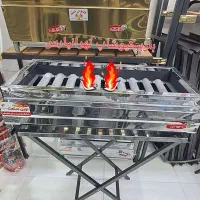 کبابپز استیل گازی 70سانت باربیکیو پایه چدن|اجاق گاز و لوازم برقی پختوپز|تهران, تهرانپارس شرقی|دیوار